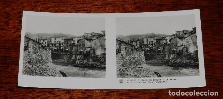 Postales: FOTOGRAFIA DE PONT DE SUERT, LERIDA, SERIE NUM. 53, VISTAS ESTEREOSCOPICAS DE ESPA&Ntilde;A, N. 2, MIDE 13