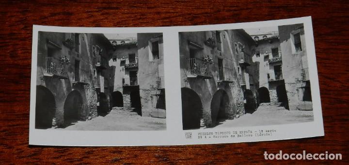 Postales: FOTOGRAFIA DE SARROCA DE BALLERA, LERIDA, SERIE NUM. 53, VISTAS ESTEREOSCOPICAS DE ESPA&Ntilde;A, N. 4, MID