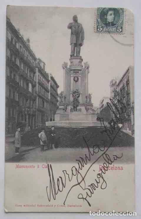 Postales: BARCELONA - MONUMENTO A CLAVE - Foto 1