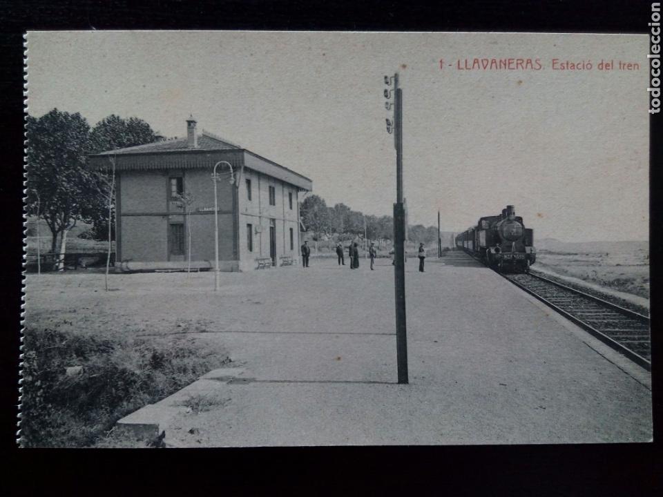 Postales: Postal de Llavaneras. Estaci&oacute; del tren. - Foto 1