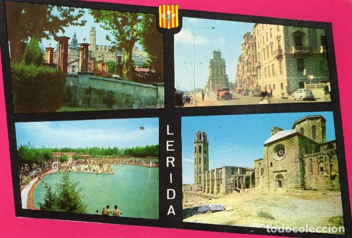 Postales: LERIDA A&ntilde;O 1970 VISTAS VARIAS