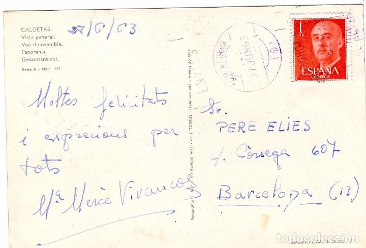 Postales: CALDETAS A&ntilde;O 1963  BARCELONA - Foto 2