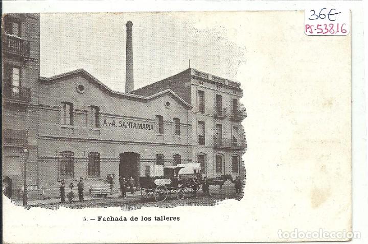 Postkarten: (PS-53816)POSTAL DE BARCELONA-A. Y A. FACHADA DE LOS TALLERES