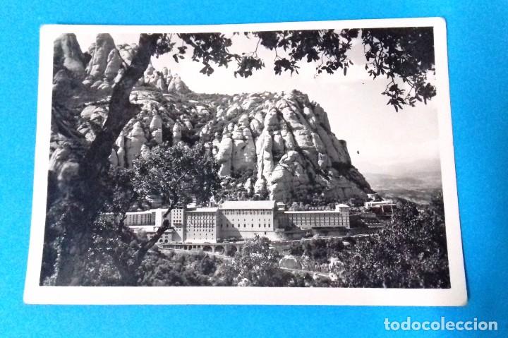 Postales: Postal Monasterio de MONTSERRAT. El Santuario desde San Miguel. Foto Dom Ripol. Sin circular.