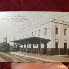 Postales: FERROCARRILES DE CATALUÑA-ESTACION SAN CUGAT DEL VALLES L.ROISIN-BARCELONA-SIN CIRCULAR. Lote 105648915