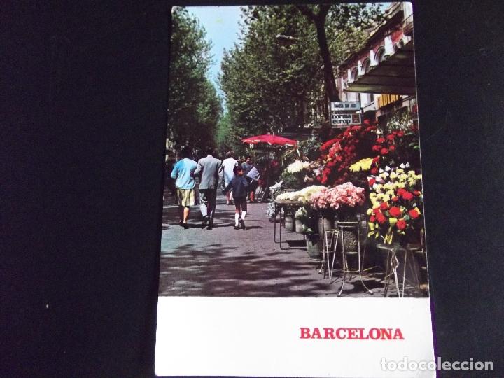 Postales: CATALU&Ntilde;A-V44-BARCELONA-ESCRITA-RAMBLA DE LAS FLORES.