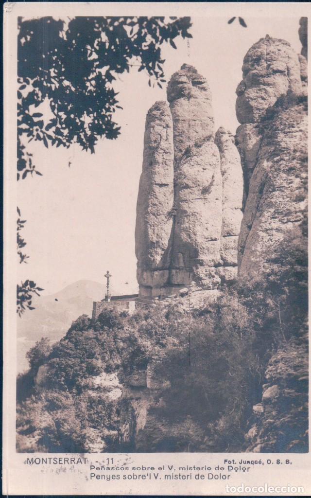 Postkarten: POSTAL MONTSERRAT - PE&Ntilde;ASCOS SOBRE EL V MISTERIO DE DOLOR 11 - FOTO JUNQUE O S B - CIRCULADA
