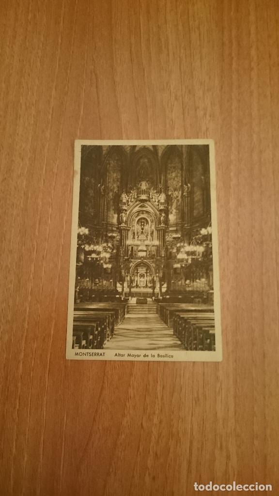 Postais: POSTAL MONTSERRAT ALTAR MAYOR DE LA BASILICA CIRCULADA
