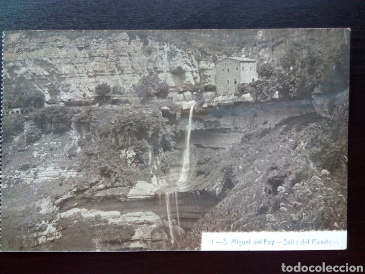 Cartoline: Postal de S. Miguel del Fay. Salto del Rosi&ntilde;yol.