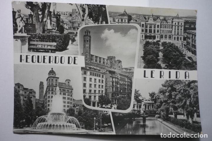 Postales: postal lerida.-varios aspectos   escrita  cm