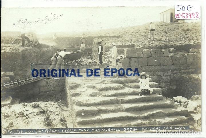Postkarten: (PS-53998)POSTAL FOTOGRAFICA DE LA ESCALA-GRAN ESCALA JUNT A LA MURALLA GREGA.FOTO ESQUIROL