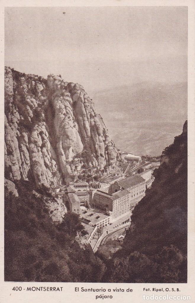 Postales: 400 Montserrat El santuario a vista de p&aacute;jaro (escrita)