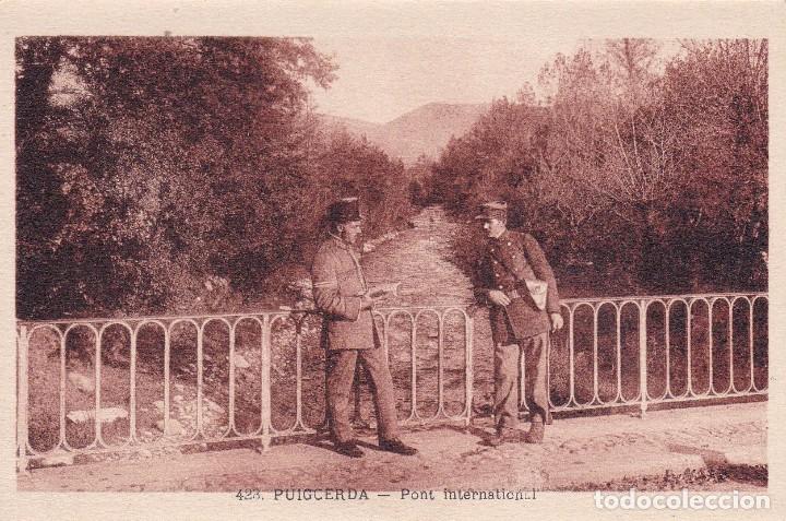 Postales: Puigcerda Pont internacional (sin circular)