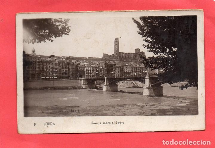 Postales: lerida. 8 puente sobre el segre