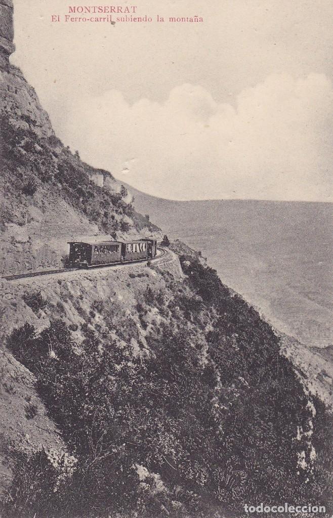Postales: Montserrat el ferro-carril subiendo la monta&ntilde;a