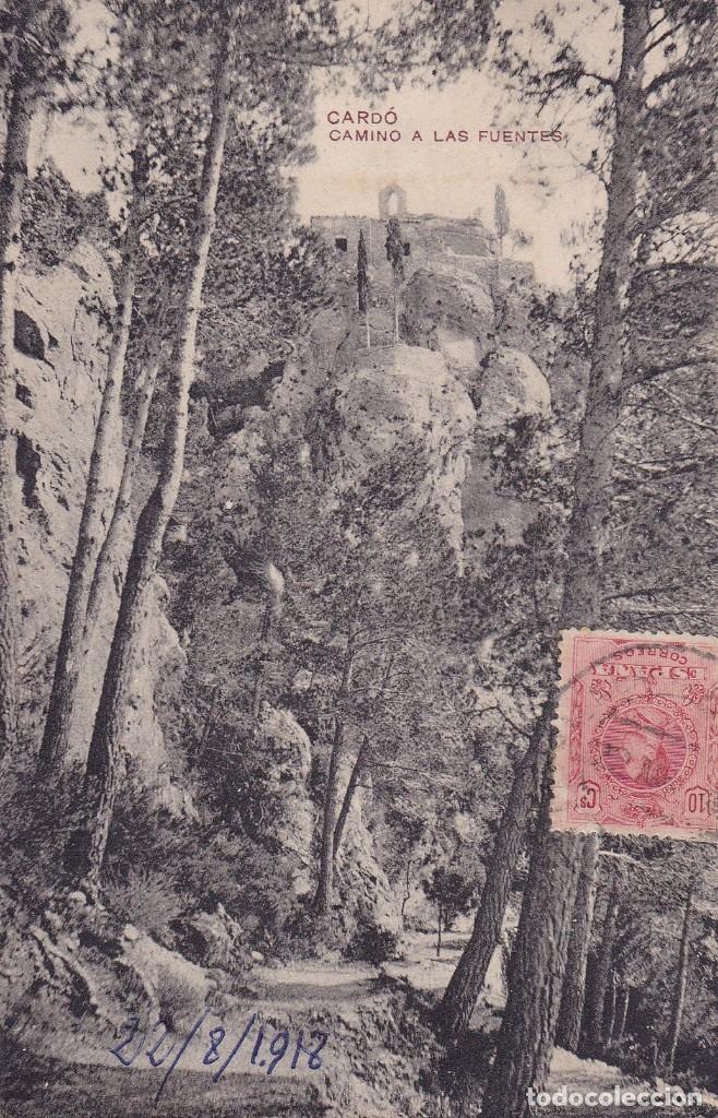 Postales: Card&oacute; Camino a la fuente (circulada)