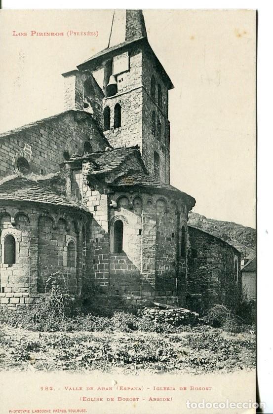 Postales: BOSOST-VALLE DE AR&Aacute;N- IGLESIA Y ABSIDE- L F