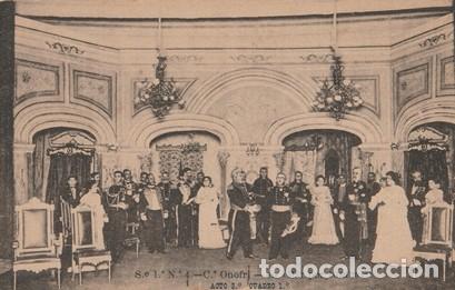 Postais: TEATRO -Se1&ordf; N&ordm; 4 -C&ordf; ONOFRI -EN MAR POR TUMBA -ACTO 3&ordm; CUADRO 1&ordm; - UNION POSTAL UNIVERSAL - NUEVA