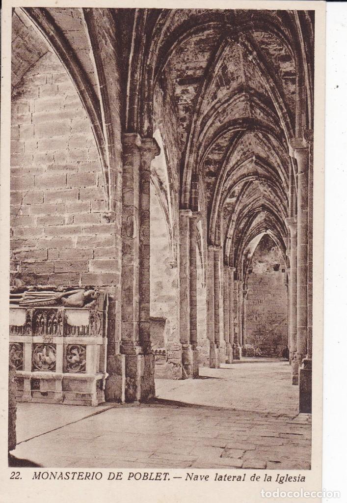 Postales: 22 Monasterio de Poblet Tarragona (sin circular) - Foto 1