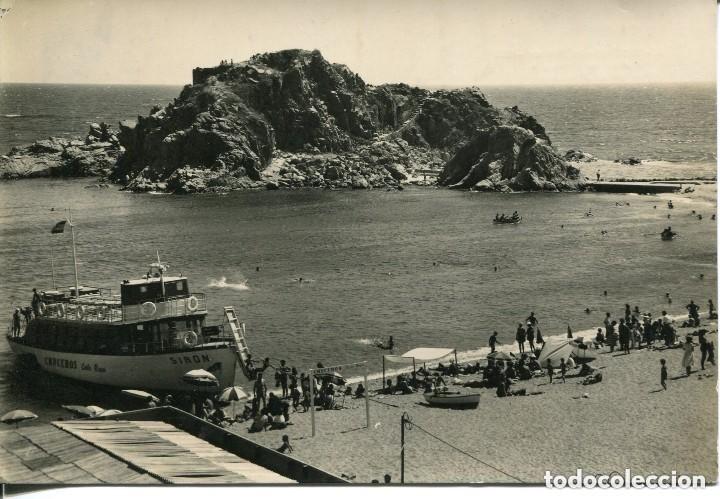 Postales: BLANES-VISTA DE LA PALOMERA-BARCO CRUCEROS-A&Ntilde;OS 50-RARA