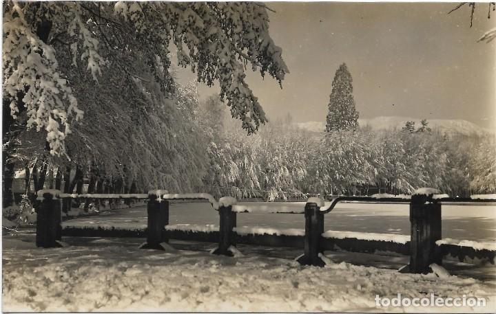 Postales: PUIGCERDA N&ordm; 32 .- EL PARQUE EN INVIERNO .- EDICION COMERCIAL PRAT
