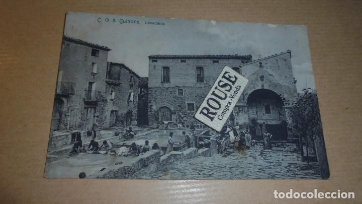 Postkarten: C.O. - 8 GUISONA - LAVADEROS POSTAL CIRCULADA 1916 - 14X9 CM.