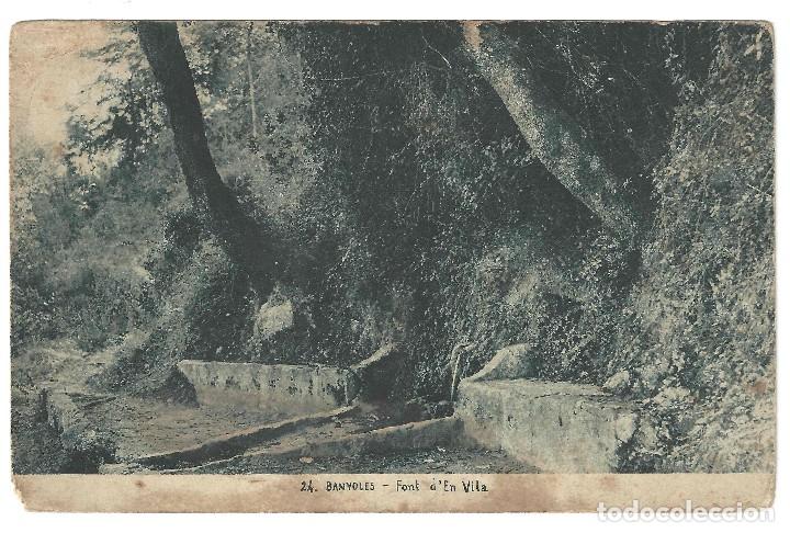 Postales: POSTAL--- BANYOLES.- N&ordm; 24- FONT D'EN VILA. CLARAMUNT- GERONA. SIN CIRCULAR