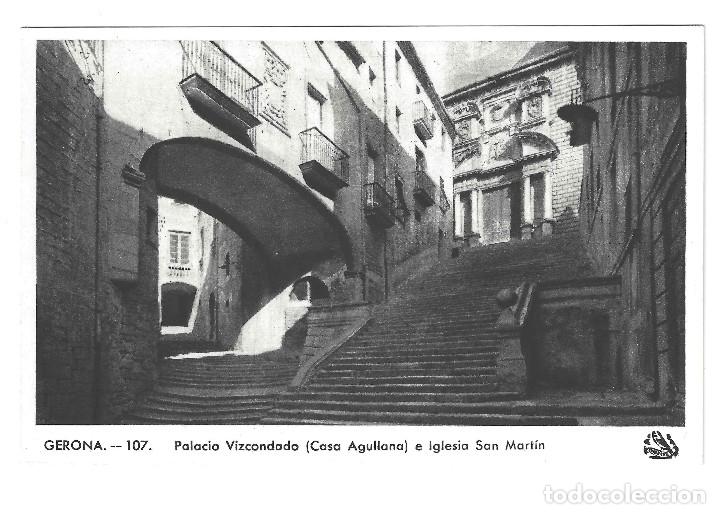 Postales: POSTAL--- GERONA.- N&ordm; 107, PALACIO VIZCONDADO (CASA AGULLANA). FOTO ORIOL- GERONA. SIN CIRCULAR