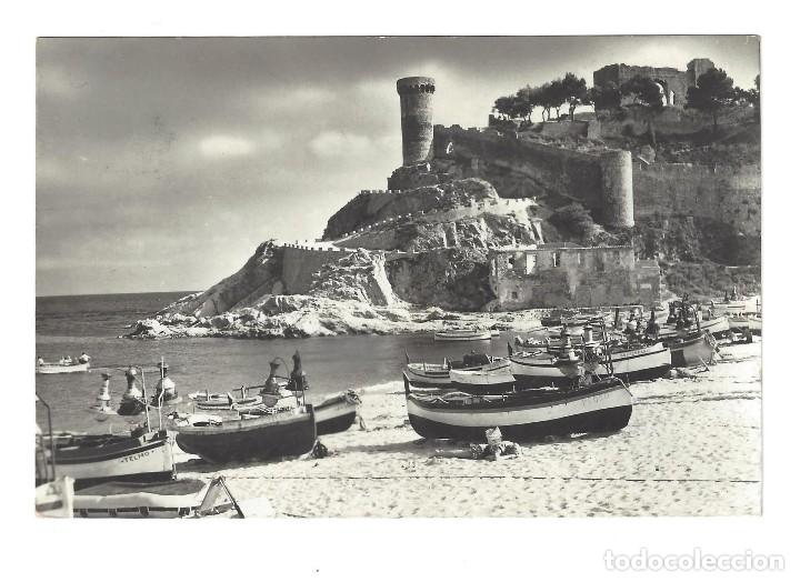 Postales: POSTAL FOTOGR&Aacute;FICA- TOSSA DE MAR.- SERIE 1 N&ordm; 2342, PLAYA Y VILA VELLA- GERONA