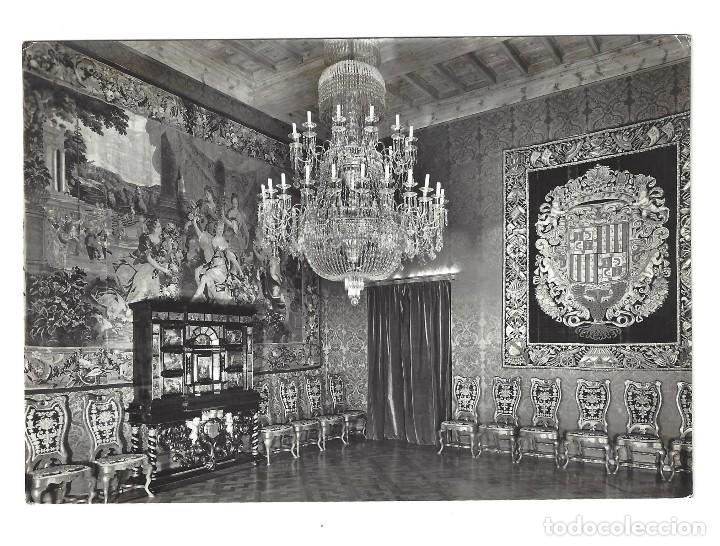 Postales: POSTAL FOTOGR&Aacute;FICA- PERALADA.- PALACIO DE PERALADA 9, SAL&Oacute;N PRINCIPAL- GERONA. SIN CIRCULAR