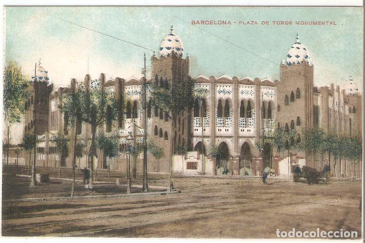 Postais: BARCELONA, PLAZA DE TOROS MONUMENTAL, MISS&Egrave; HNS. SIN CIRCULADA