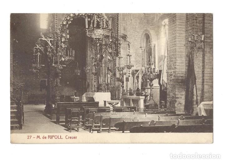 Postales: POSTAL--- M. DE RIPOLL.- N&ordm; 27, CREUER, FOT. THOMAS- GERONA. SIN CIRCULAR