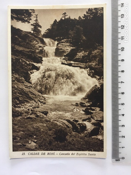 Postales: POSTAL. 23 CALDAS DE BOHI. Cascada del Esp&iacute;ritu Santo. IMICI. H. 1940?