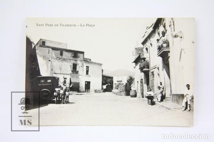 Postkarten: Antigua Postal Fotogr&aacute;fica - San Pere De Vilamajor, La Pla&ccedil;a - Vall&eacute;s Oriental - A&ntilde;o 1936- Circulada