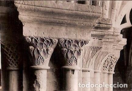 Postales: ANTIGUA POSTAL REAL MONASTERIO DE POBLET CLAUSTRO DETALLE DE CAPITELES