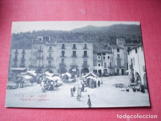 Postales: AMER ( GERONA ) PLASSA DE LA CONTITUCIO - Foto 1