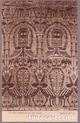 Postales: ANTIGUA POSTAL MUSEU EPISCOPAL DE VICH SERIE E N&ordm; 13 TEIXIT ORIENTAL SEGLE XIII
