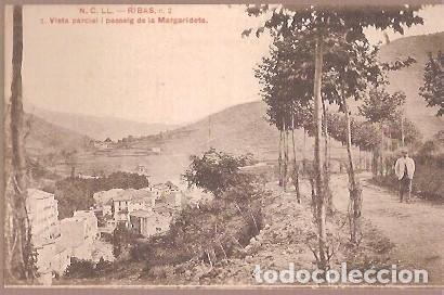 Postais: ANTIGUA POSTAL N C LL RIBAS C 2 2 VISTA PARCIAL I PASSEIG DE LA MARGARIDETA