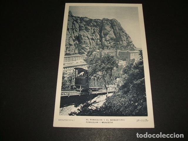 Postales: MONTSERRAT BARCELONA FUNICULAR Y MONASTERIO - Foto 1