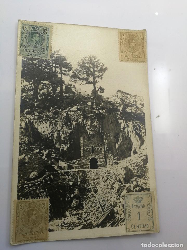 Postales: Postal Pirineo catal&aacute;n . Circulada con sellos Alfonso XIII
