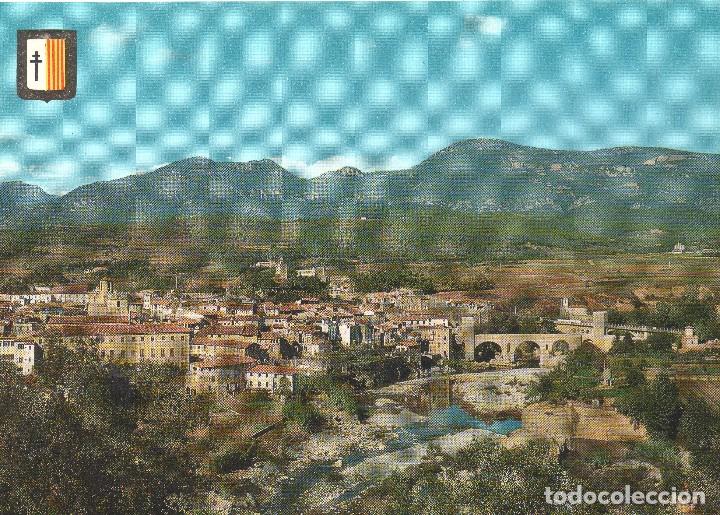 Cartes Postales: BESALU  VILA COMPTAL DE INTERES TURISTIC  VISTA GENERAL  AL FONDO MONTA&Ntilde;A MARE DE DEU DEL MUNT