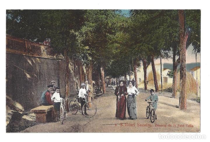 Postales: POSTAL EN COLOR- SANT HILARI SACALM.- N&ordm; 2, PASSEIG DE LA FONT VELLA, XIMENO. GERONA- SIN CIRCULAR