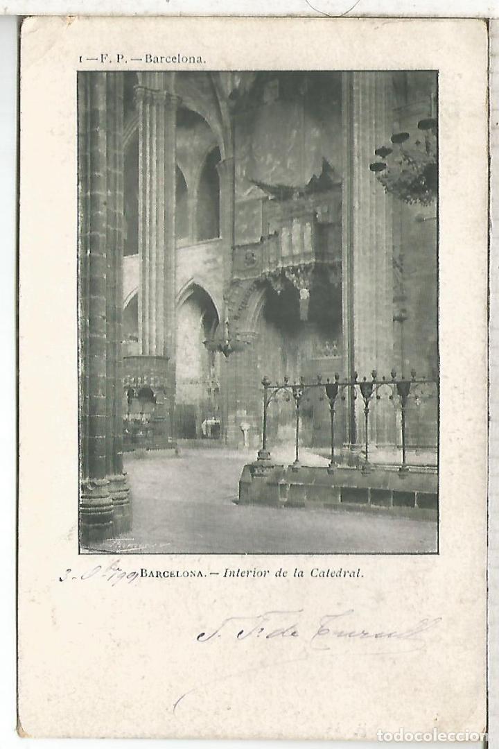 Postales: BARCELONA CATEDRAL DORSO SIN DIVIDIR - Foto 1