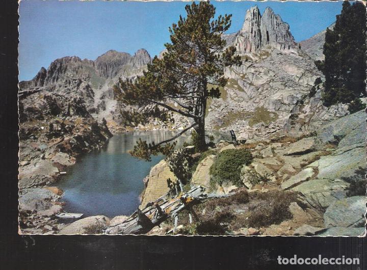 Postales: El Pallars. Valle de Espots. Lago y Agulles d'A'mitjes. Pirineo de L&eacute;rida.