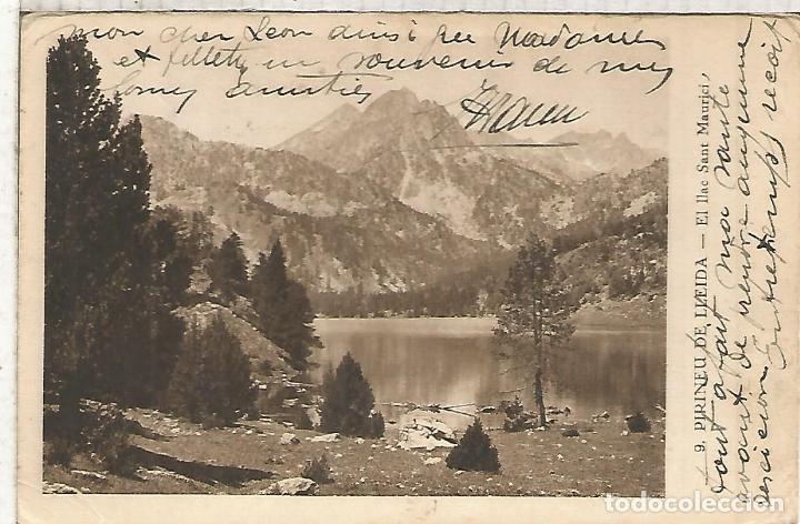 Postales: LERIDA LLAC DEE SAN MAURICI ESCRITA PUBLICIDA JARABE CUIXART