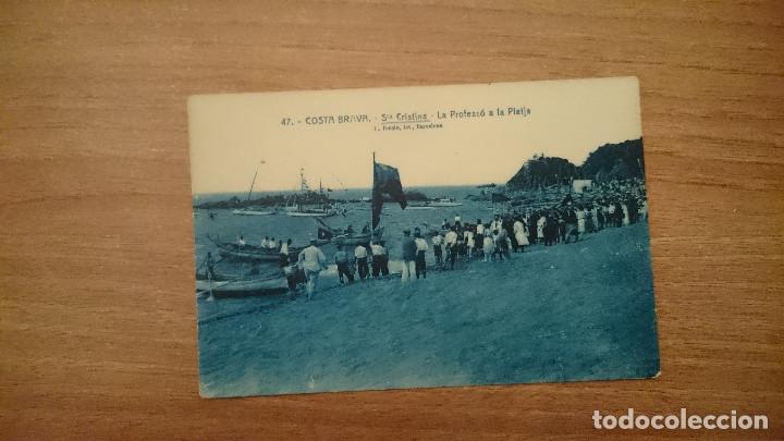 Cartes Postales: POSTAL  COSTA BRAVA STA CRSITINA LA PROFESSIO A LA PLATJA SIN CIRCULAR