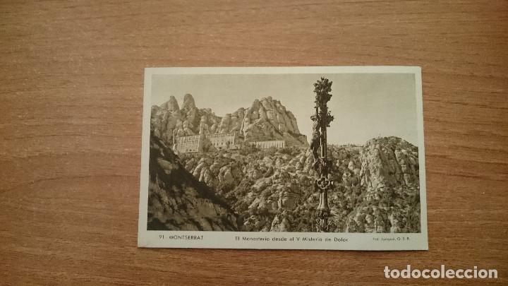 Cartes Postales: POSTAL MONTSERRAT EL MONASTERIO DESDE EL V. MISTERIO DE DOLOR SIN CIRCULAR