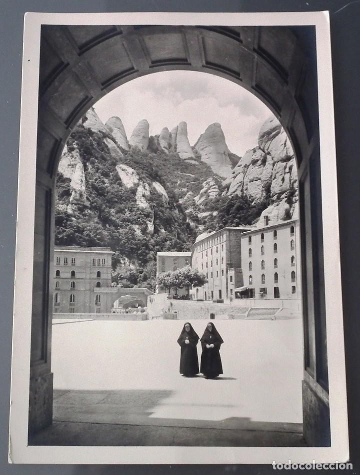 Postales: POSTAL DE MONTSERRAT - PLAZAS DEL SANTUARIO Y PICOS DE STA. MAGDALENA (FOTO DOM RIPOL OSB)