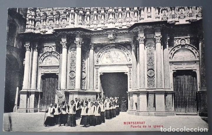Postales: POSTAL DE MONTSERRAT, N&ordm; 39 - PUERTA DE LA IGLESIA. EDITOR L. ROCA. SERIE 4&ordf;