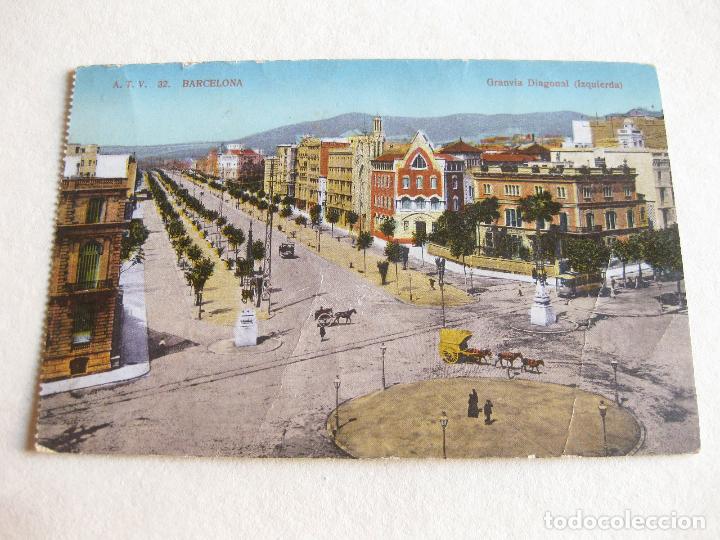 Postales: TARJETA POSTAL DE BARCELONA GRAN VIA DIAGONAL - Foto 1